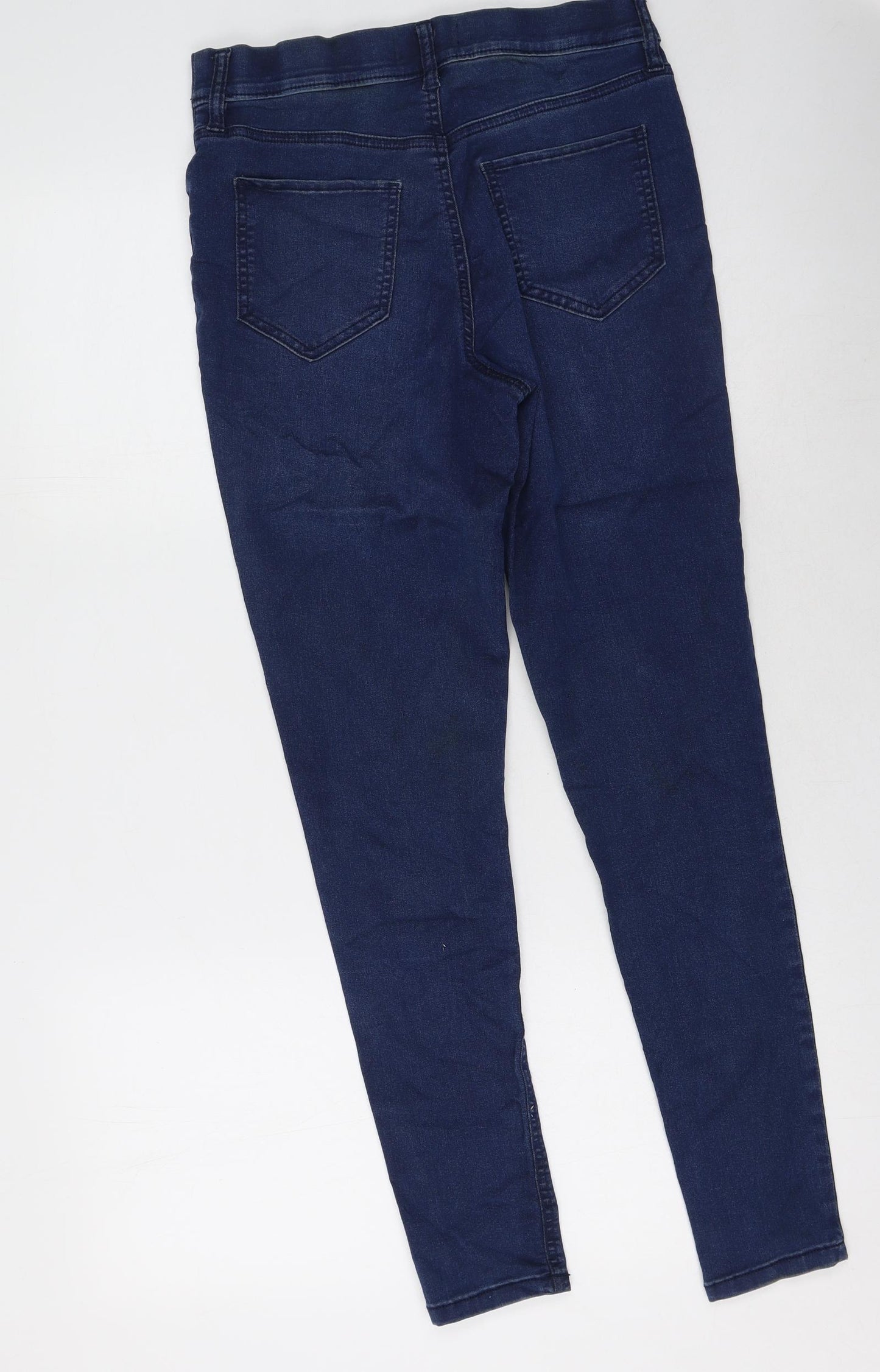 F&F Womens Blue  Cotton Flared Jeans Size 12 L27 in Regular