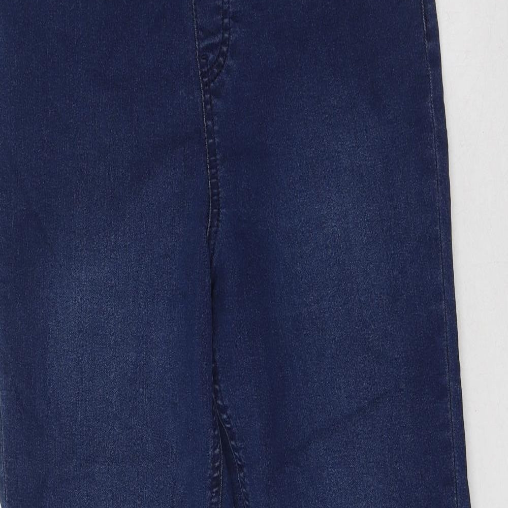 F&F Womens Blue  Cotton Flared Jeans Size 12 L27 in Regular