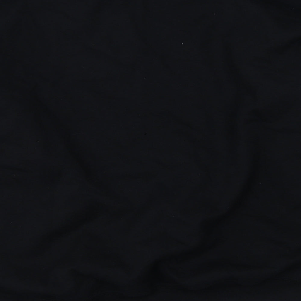 Gildan Womens Black  Cotton Henley Sweatshirt Size L   - Christmas Jumper