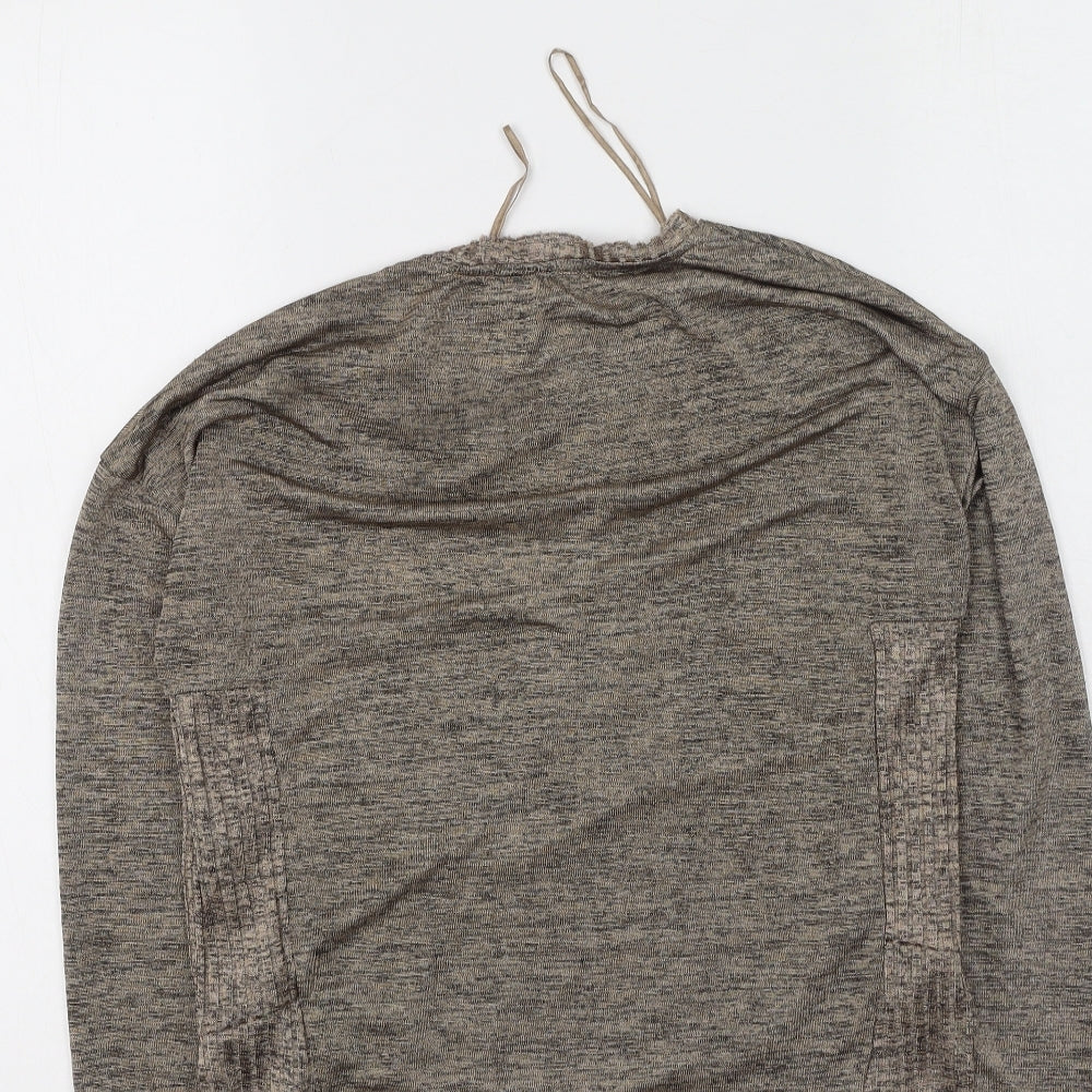 Zara Womens Brown  Polyester Basic Blouse Size S Round Neck