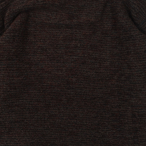 Peter Werth Womens Brown Round Neck  Acrylic Pullover Jumper Size 4