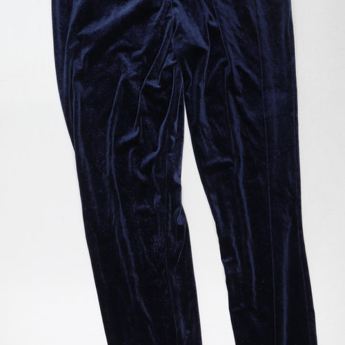 b.young Womens Blue  Polyester Jogger Trousers Size M L34 in Regular