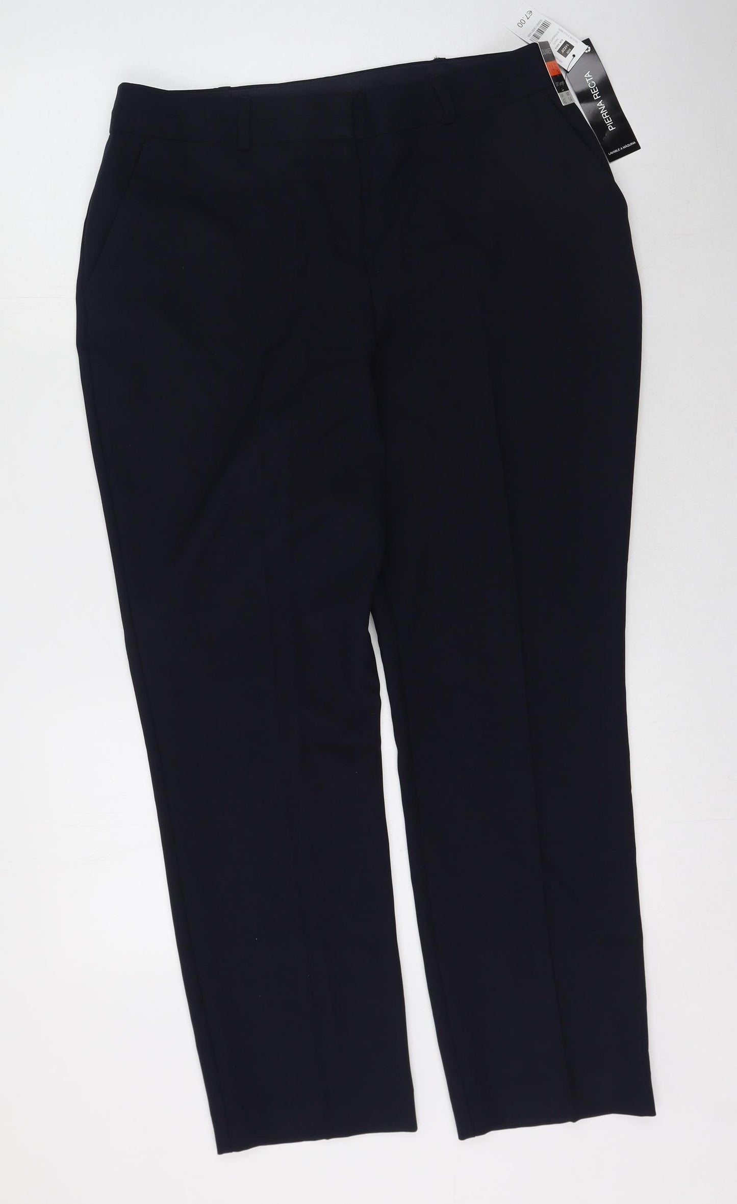 Dunnes Stores Womens Blue  Polyester Trousers  Size 14 L32 in Regular