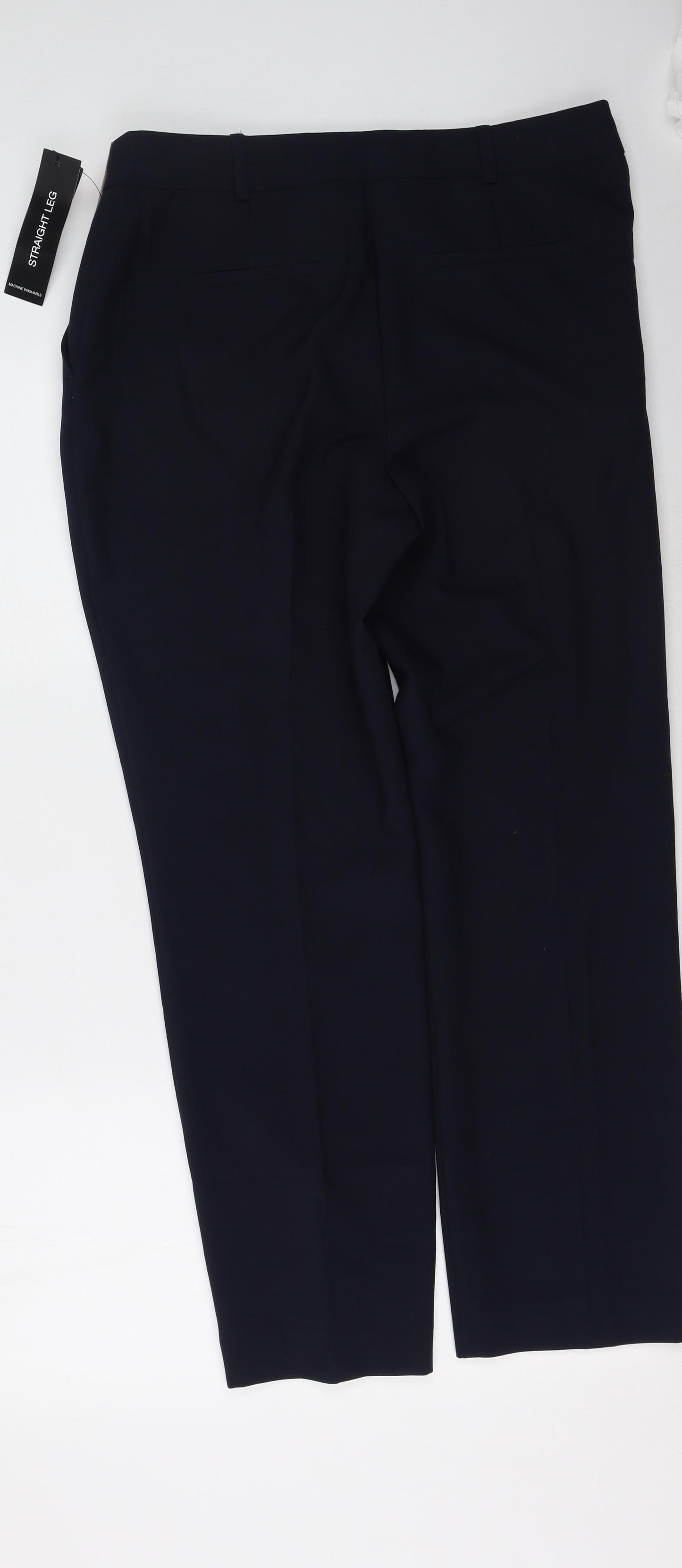 Dunnes Stores Womens Blue  Polyester Trousers  Size 14 L32 in Regular