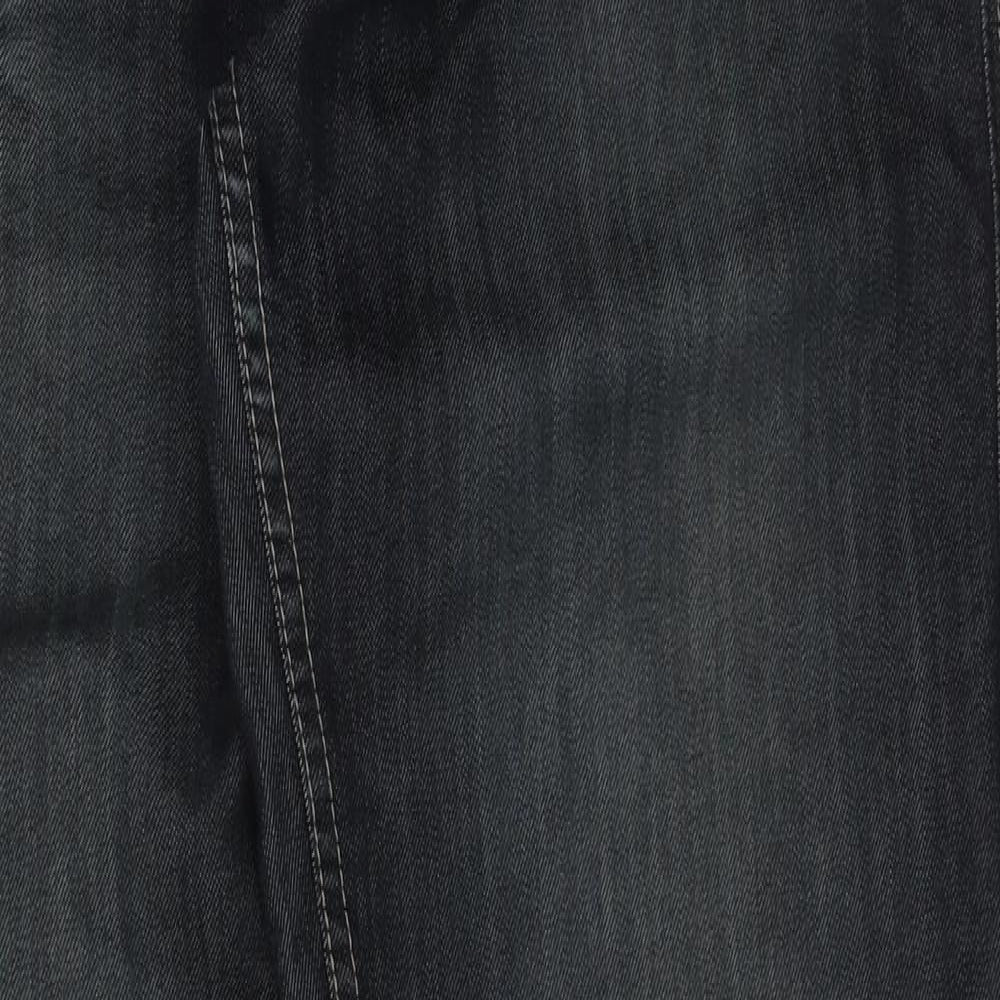Preworn Mens Grey  Cotton Straight Jeans Size 34 L32 in Regular