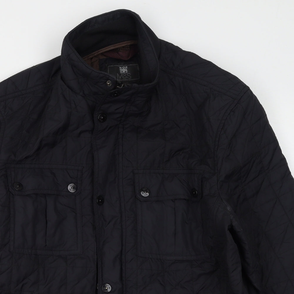 Marks and Spencer Mens Black   Jacket Coatigan Size L