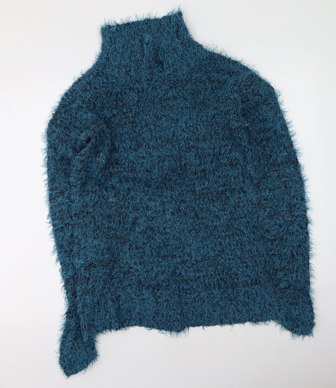 Lottie Womens Blue High Neck  Polyester Pullover Jumper Size 8