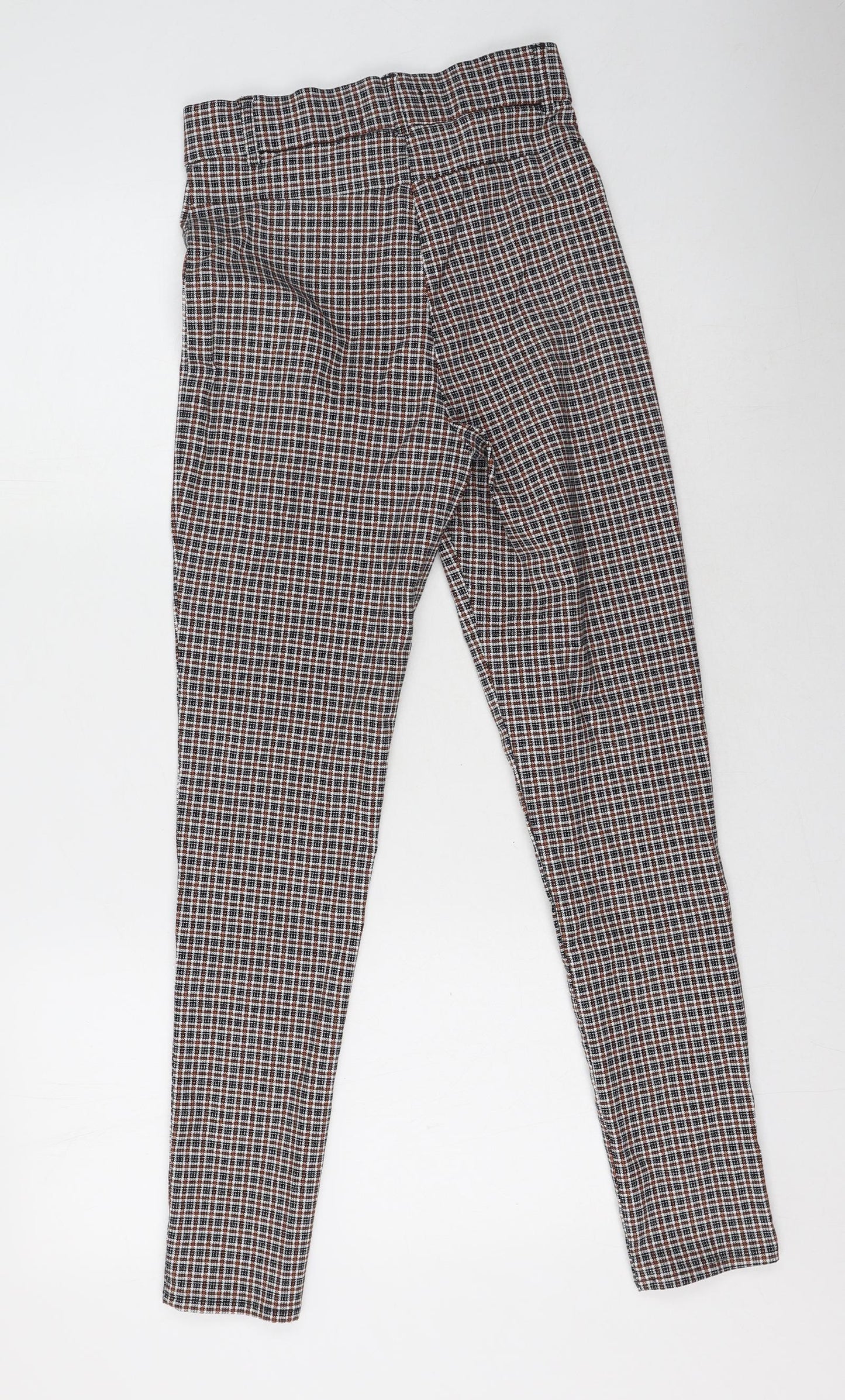 Primark  Womens Multicoloured Check Viscose Skinny Jeans Size 24 in L31 in Regular
