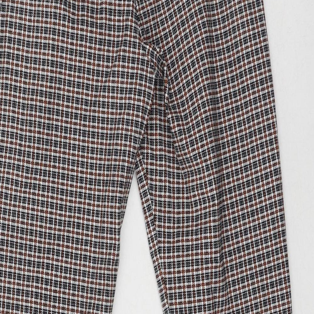 Primark  Womens Multicoloured Check Viscose Skinny Jeans Size 24 in L31 in Regular