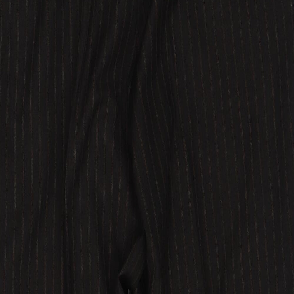 BHS Womens Brown Striped Polyester Trousers  Size 40 in L31 in Regular