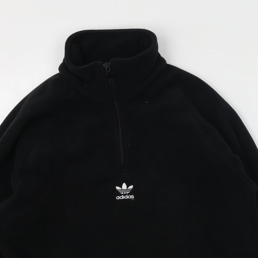 adidas Mens Black High Neck  Polyester Pullover Jumper Size M