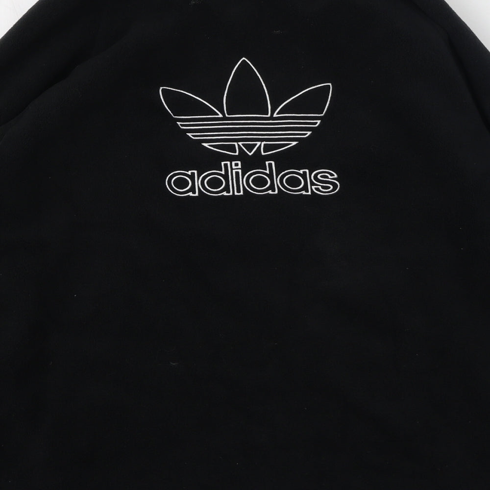 adidas Mens Black High Neck  Polyester Pullover Jumper Size M