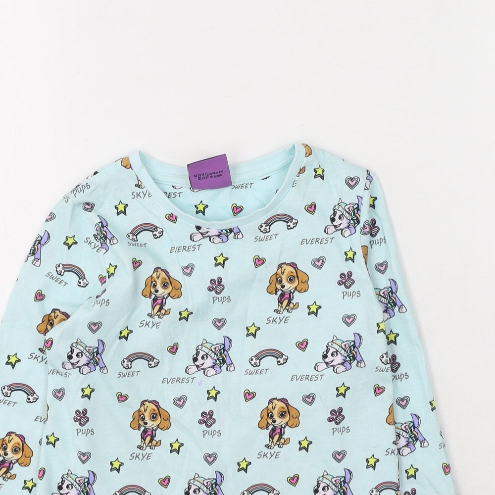 George  Girls Blue  Cotton Fit & Flare  Size 4-5 Years  Round Neck  - Paw Patrol