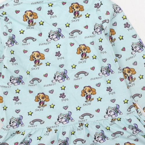 George  Girls Blue  Cotton Fit & Flare  Size 4-5 Years  Round Neck  - Paw Patrol