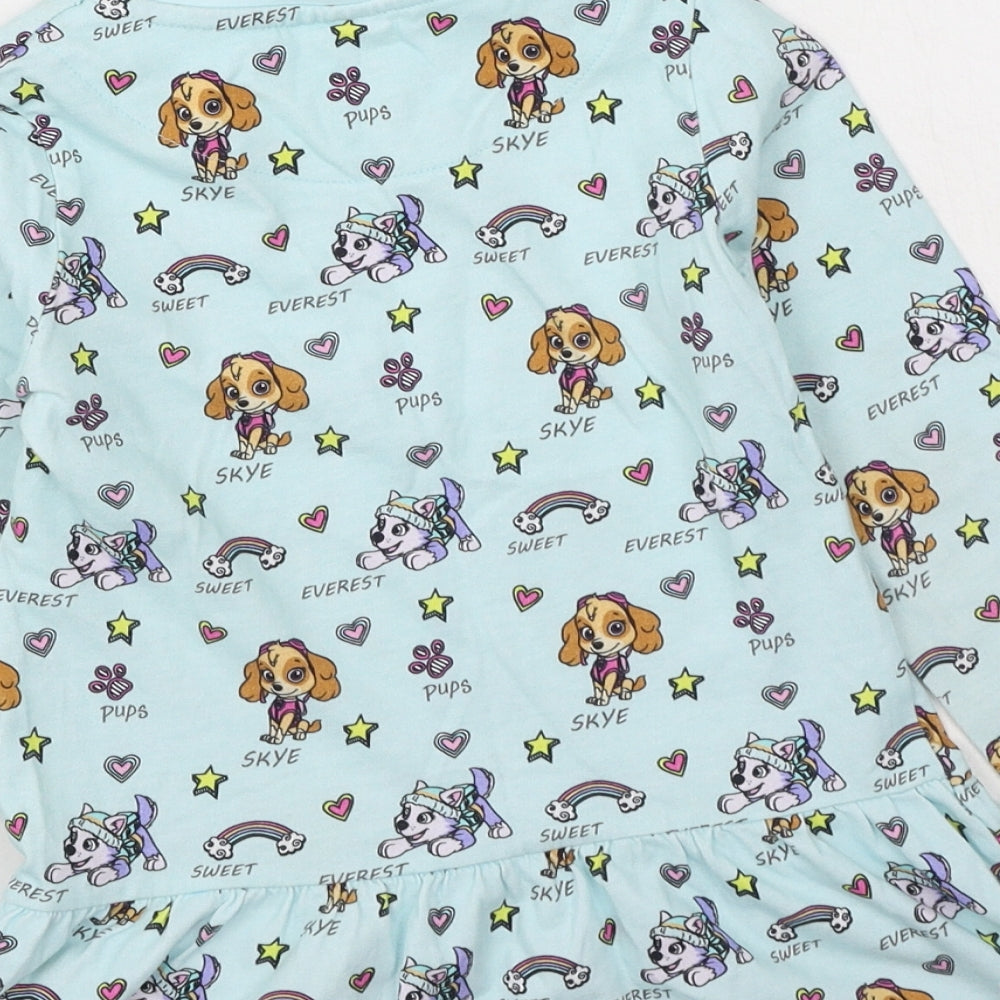 George  Girls Blue  Cotton Fit & Flare  Size 4-5 Years  Round Neck  - Paw Patrol