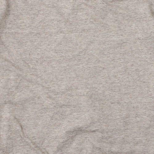 H&M Mens Beige V-Neck  Cotton Pullover Jumper Size M