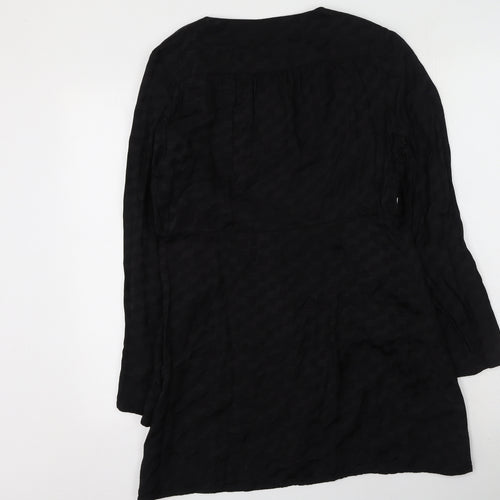 Nasty Gal Womens Black  Viscose Wrap Dress  Size 12  V-Neck