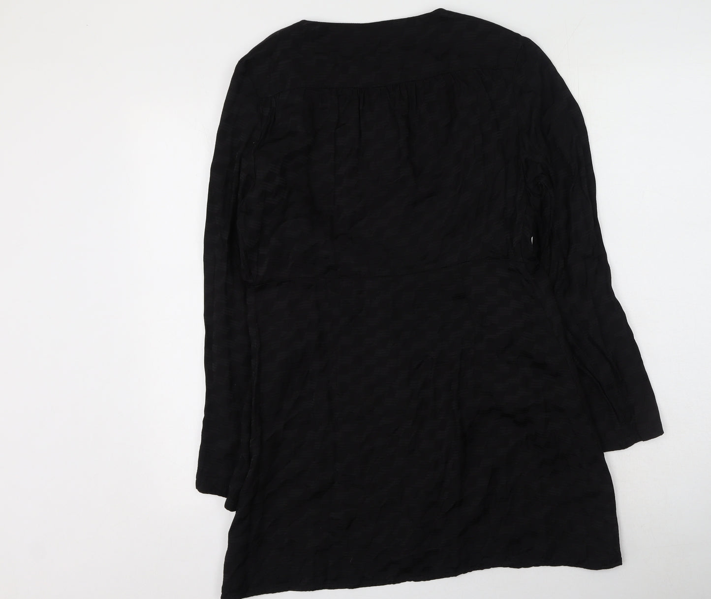 Nasty Gal Womens Black  Viscose Wrap Dress  Size 12  V-Neck