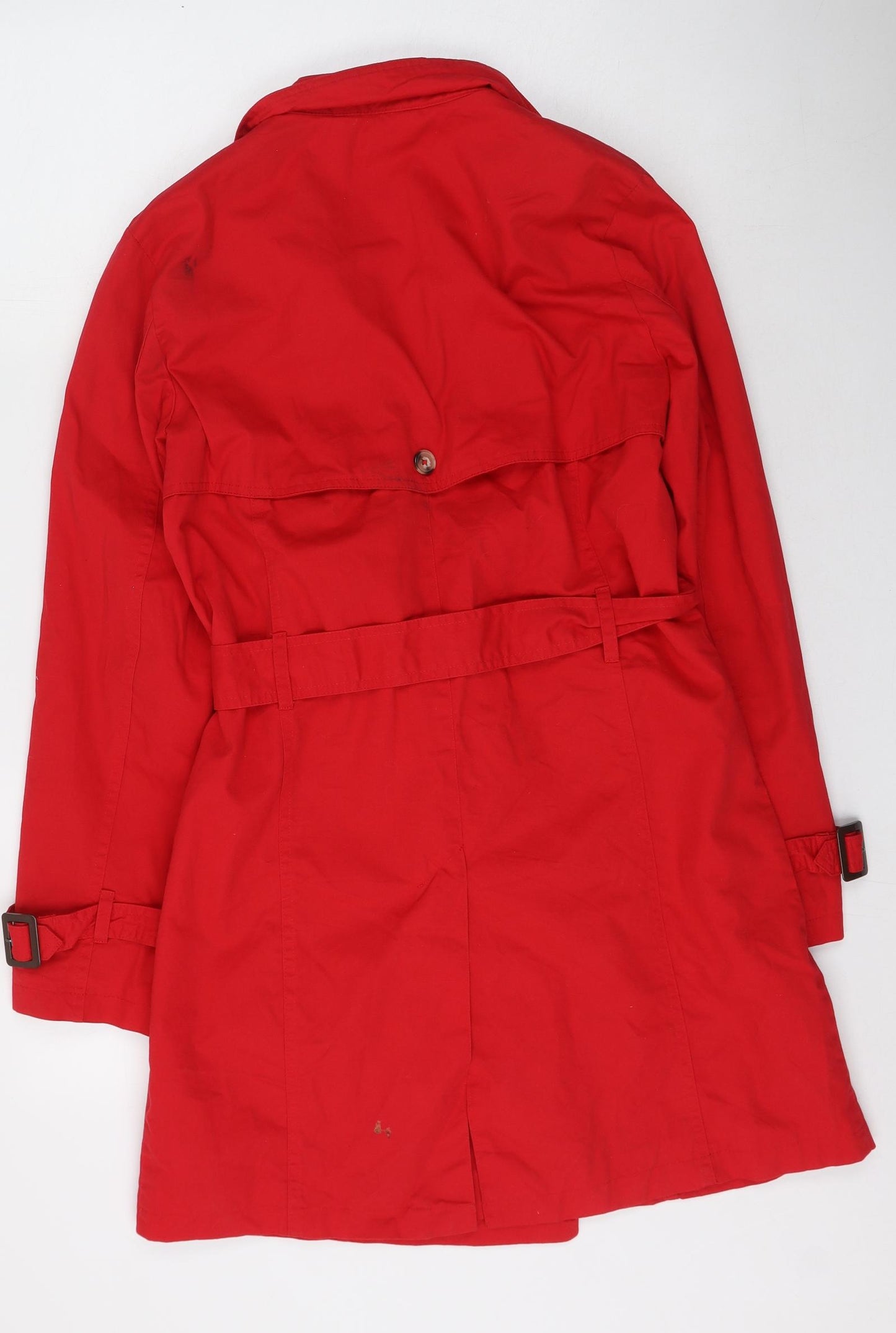 ESMARA Womens Red   Trench Coat Coat Size 14