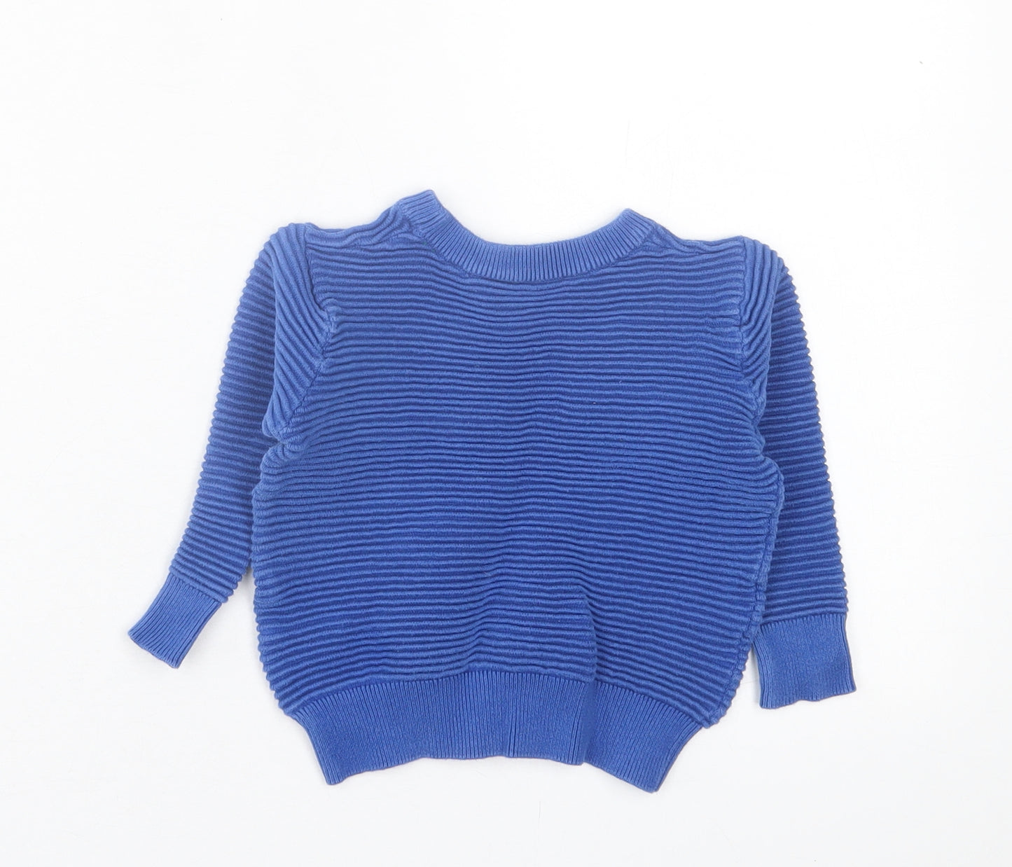 Dunnes Stores Boys Blue  Cotton Basic Casual Size 2-3 Years Crew Neck Pullover