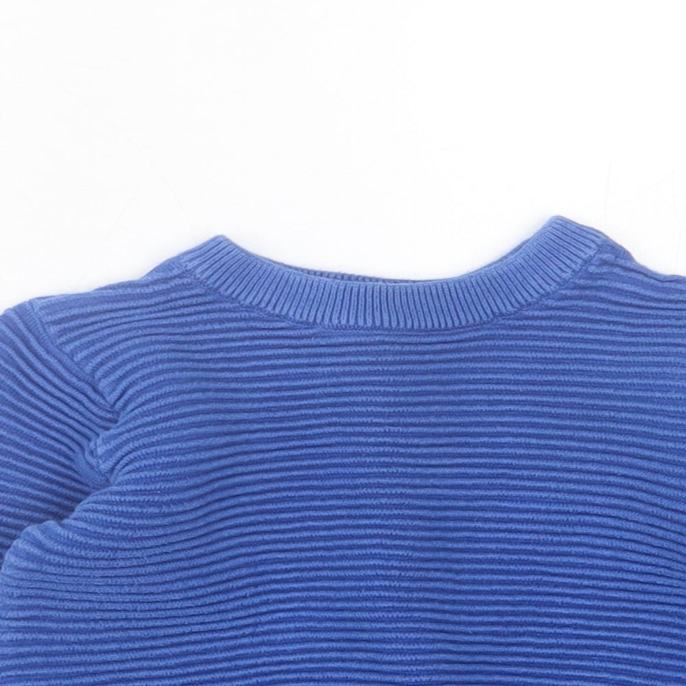 Dunnes Stores Boys Blue  Cotton Basic Casual Size 2-3 Years Crew Neck Pullover