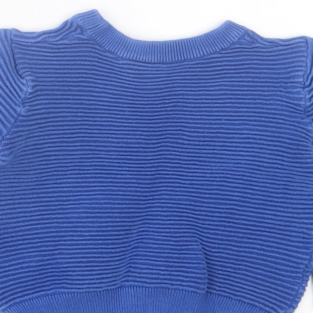 Dunnes Stores Boys Blue  Cotton Basic Casual Size 2-3 Years Crew Neck Pullover