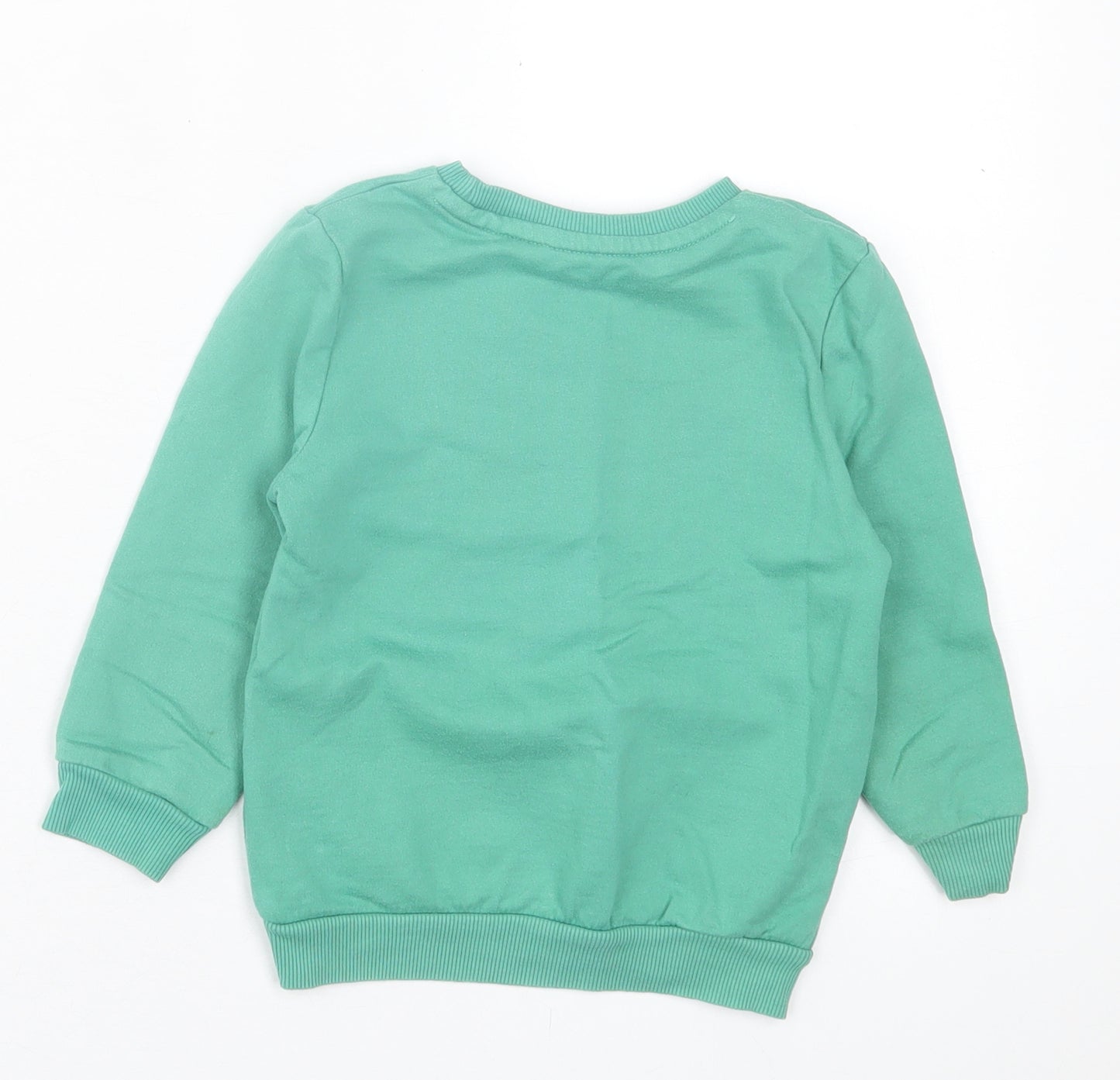 George Boys Green  Cotton Pullover Sweatshirt Size 2-3 Years  Pullover