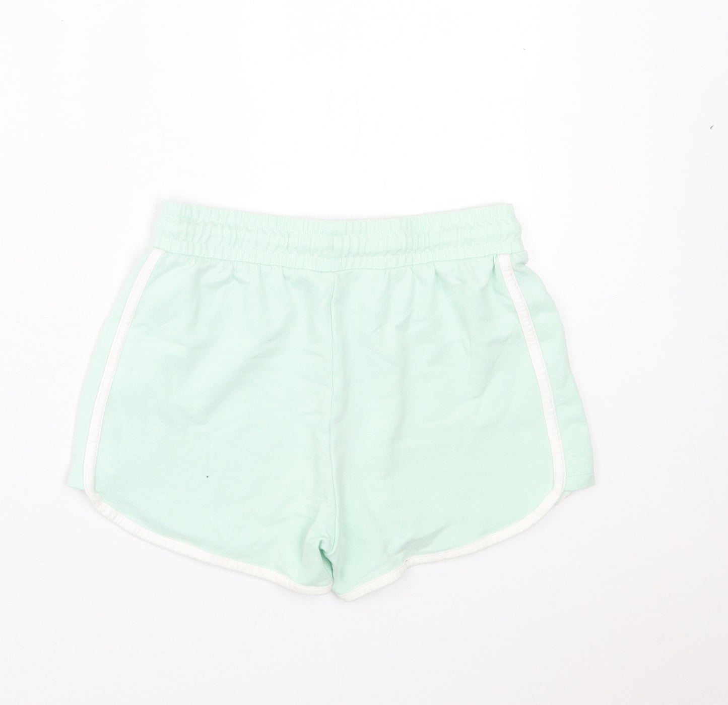 F&F Girls Green  Cotton Sweat Shorts Size 10-11 Years  Regular Tie