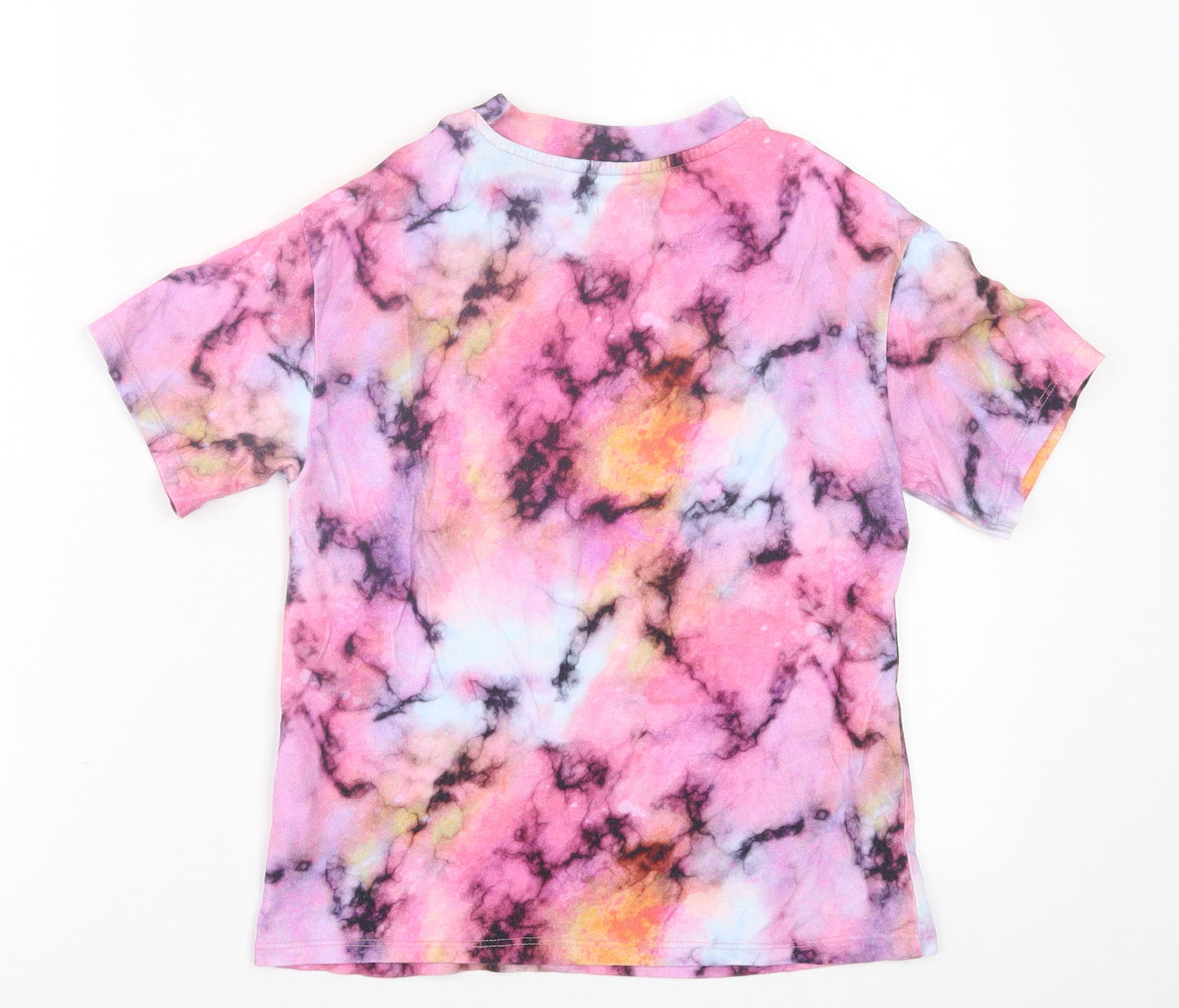 NEXT Girls Multicoloured  Cotton Basic T-Shirt Size 7 Years Crew Neck Pullover