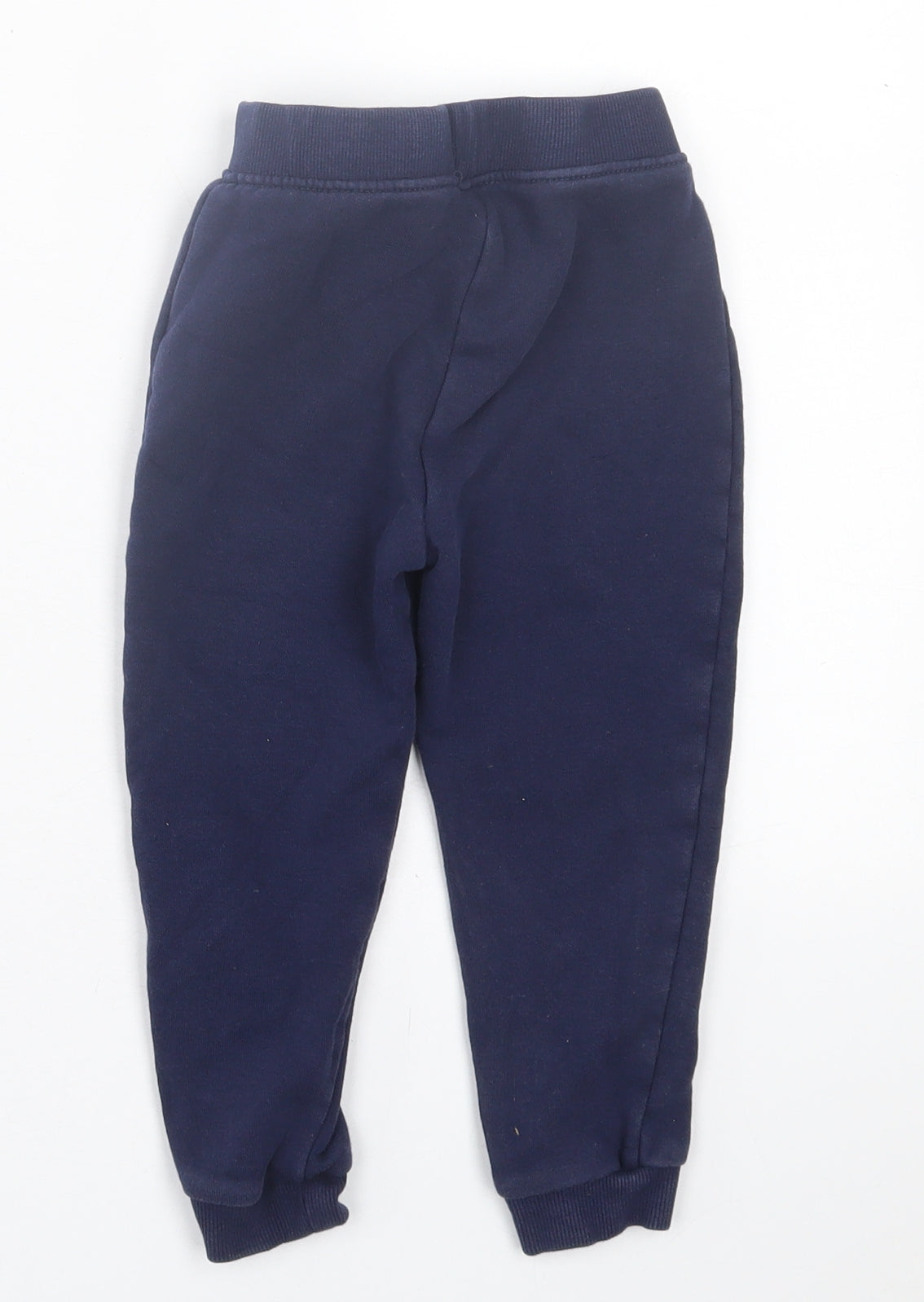 Dunnes Stores Boys Blue  Cotton Jogger Trousers Size 2-3 Years  Regular Tie