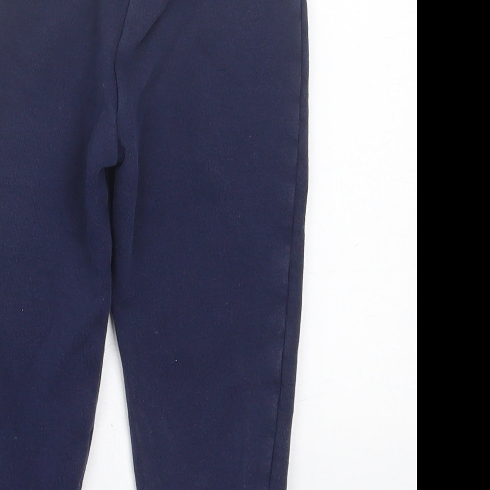 Dunnes Stores Boys Blue  Cotton Jogger Trousers Size 2-3 Years  Regular Tie
