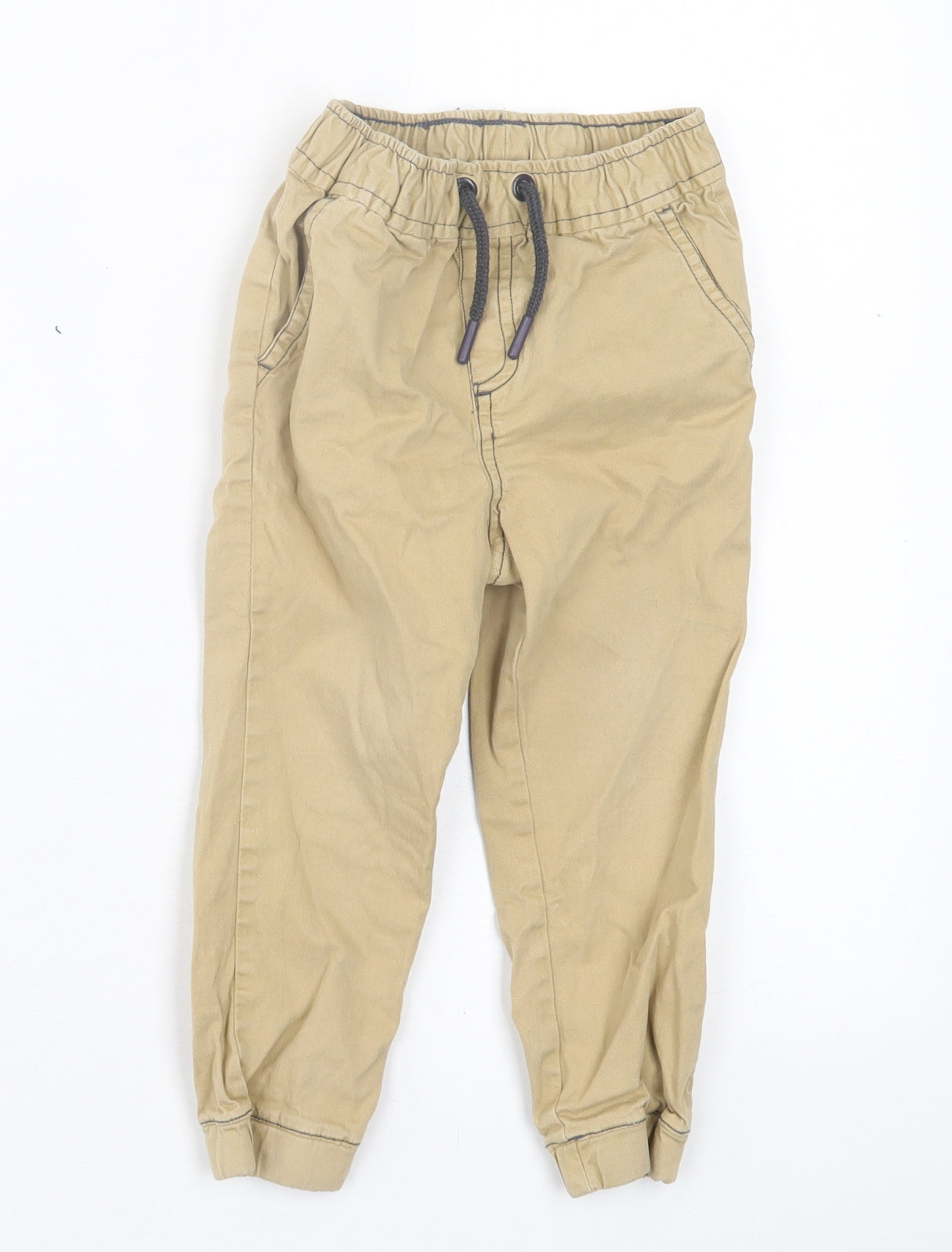 Tommy Bahama Boys Beige  Cotton Cargo Trousers Size 2-3 Years  Regular Tie