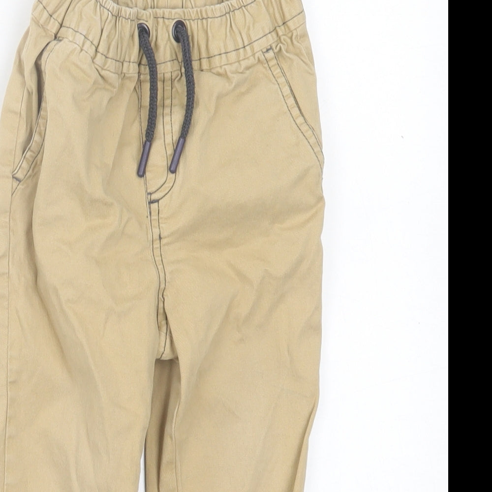Tommy Bahama Boys Beige  Cotton Cargo Trousers Size 2-3 Years  Regular Tie