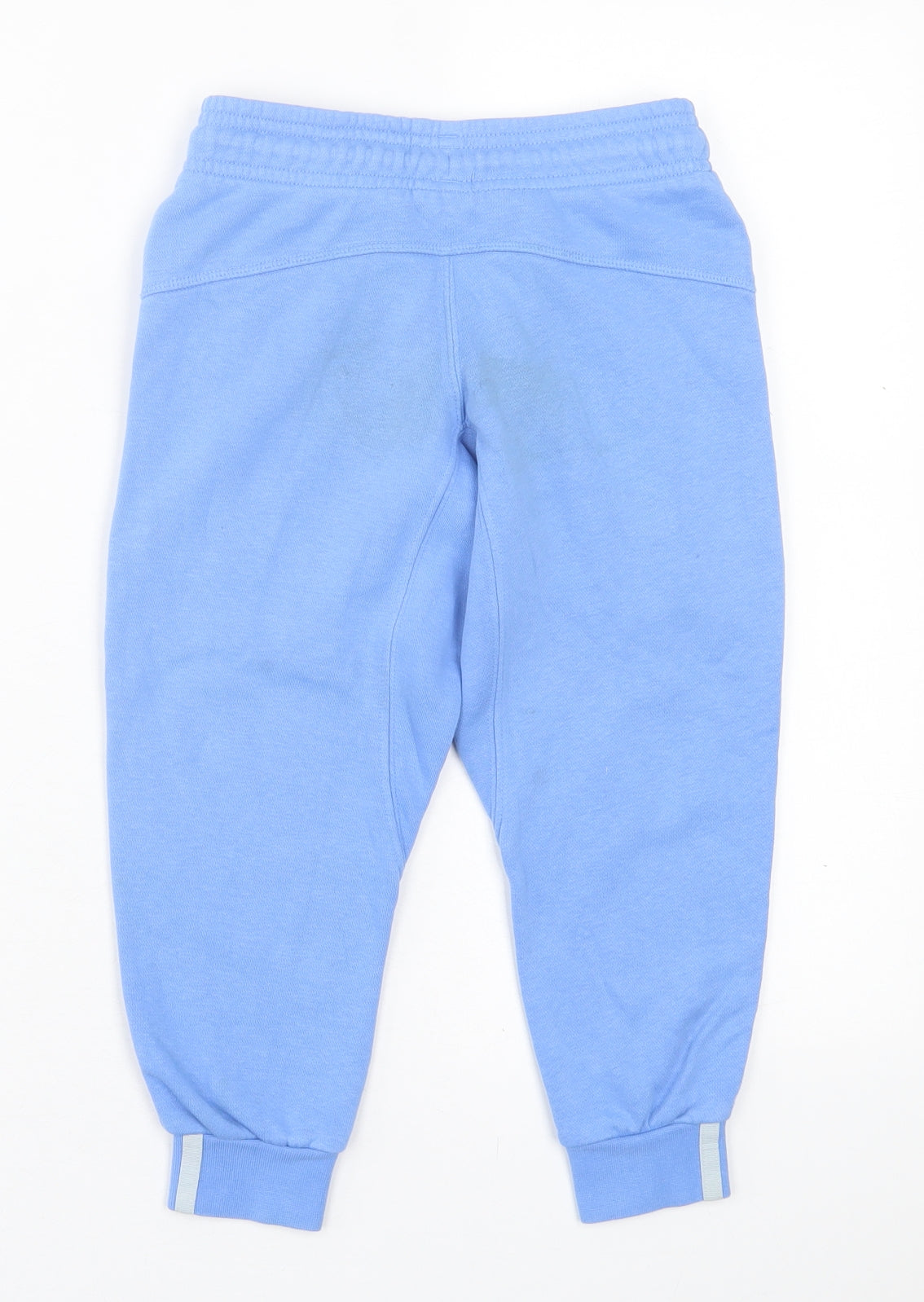 adidas Boys Blue Striped Cotton Jogger Trousers Size 4-5 Years  Regular Tie