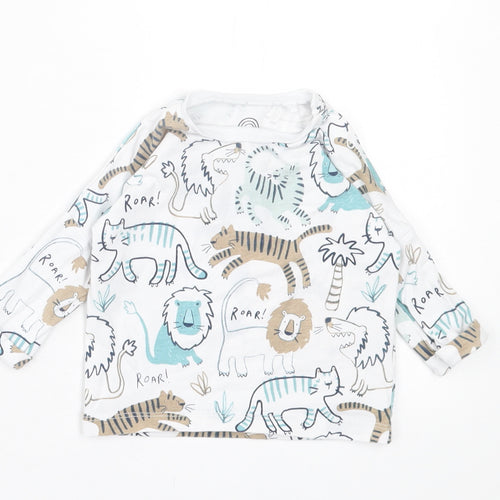 NEXT Baby Multicoloured Geometric Cotton Basic Casual Size 0-3 Months Crew Neck Button