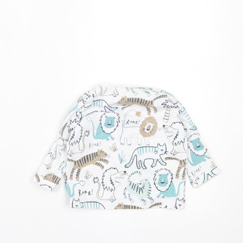 NEXT Baby Multicoloured Geometric Cotton Basic Casual Size 0-3 Months Crew Neck Button