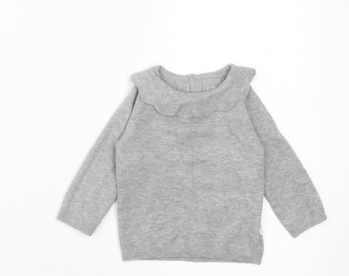 F&F Girls Grey  Viscose Basic Casual Size 3-6 Months Collared Button