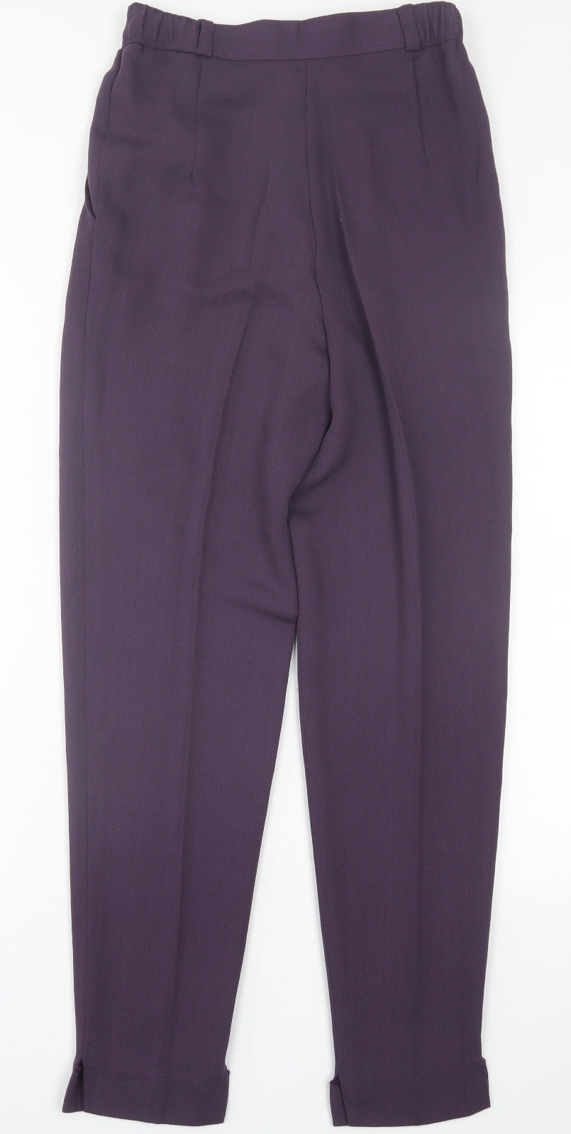 Clover Collection Womens Purple  Polyester Trousers  Size 10 L29 in Regular Button