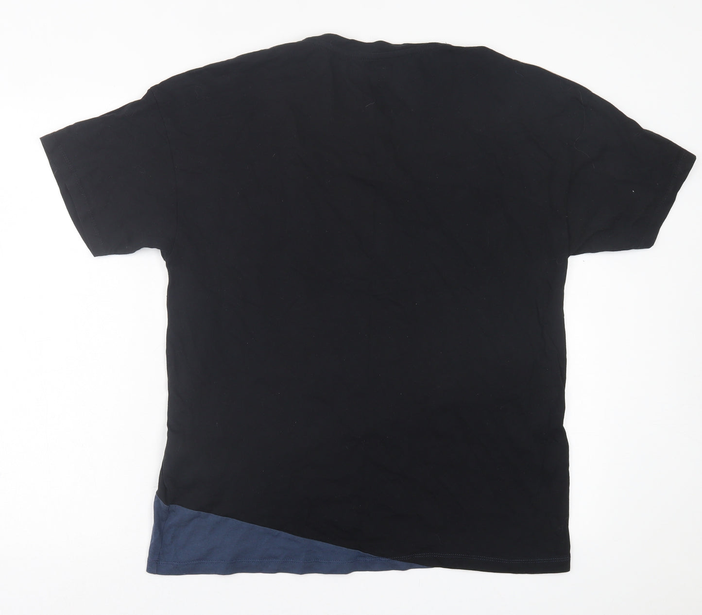 Zara Mens Multicoloured Striped Cotton  T-Shirt Size S Crew Neck