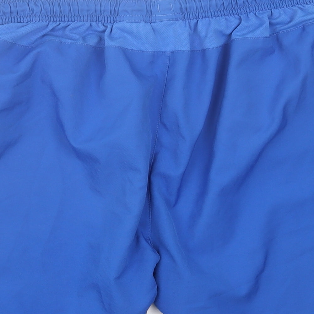 Nike Mens Blue  Polyester Sweat Shorts Size L L7 in Regular Tie