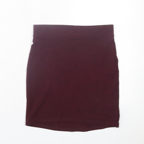 H&M Womens Purple  Polyester A-Line Skirt Size XS