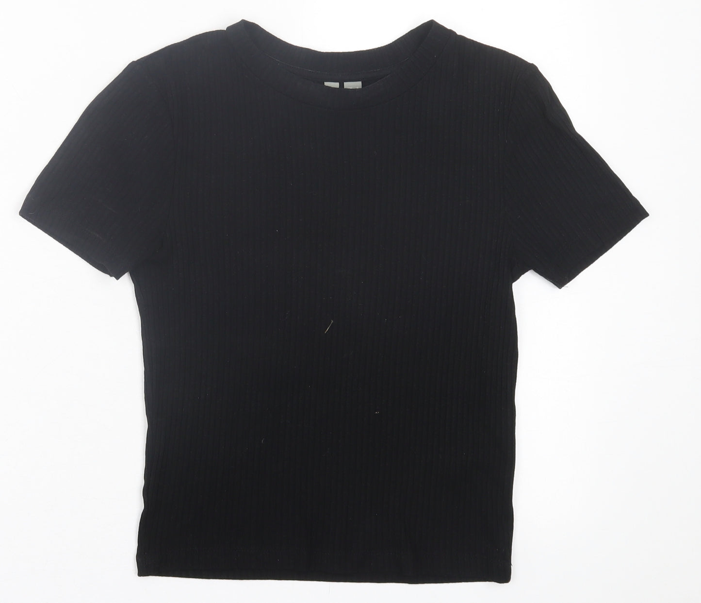 ASOS Womens Black  Viscose Basic T-Shirt Size 8 Crew Neck