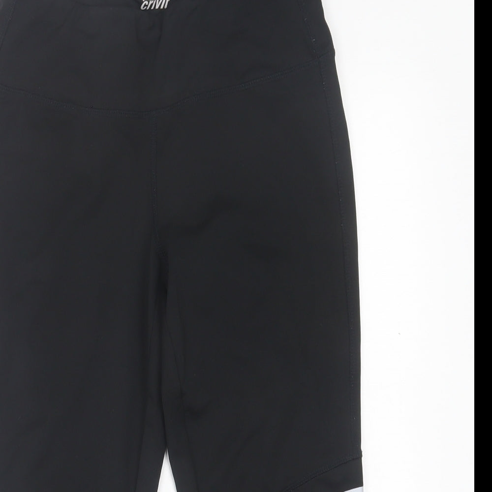 Crivit Womens Black  Polyester Cropped Leggings Size S L17 in Regular Pullover