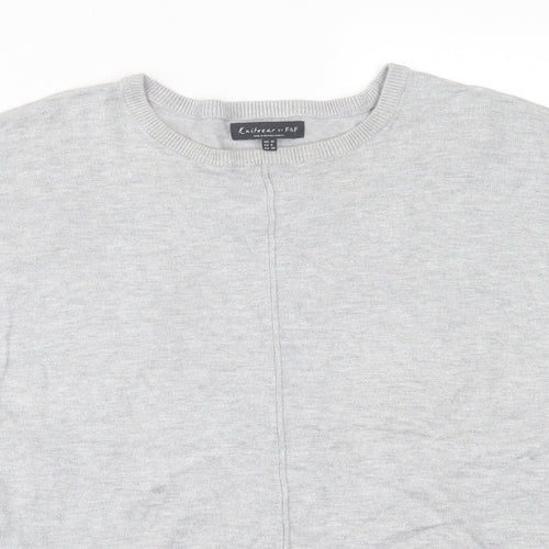 F&F Womens Grey  Viscose Basic T-Shirt Size 10 Crew Neck