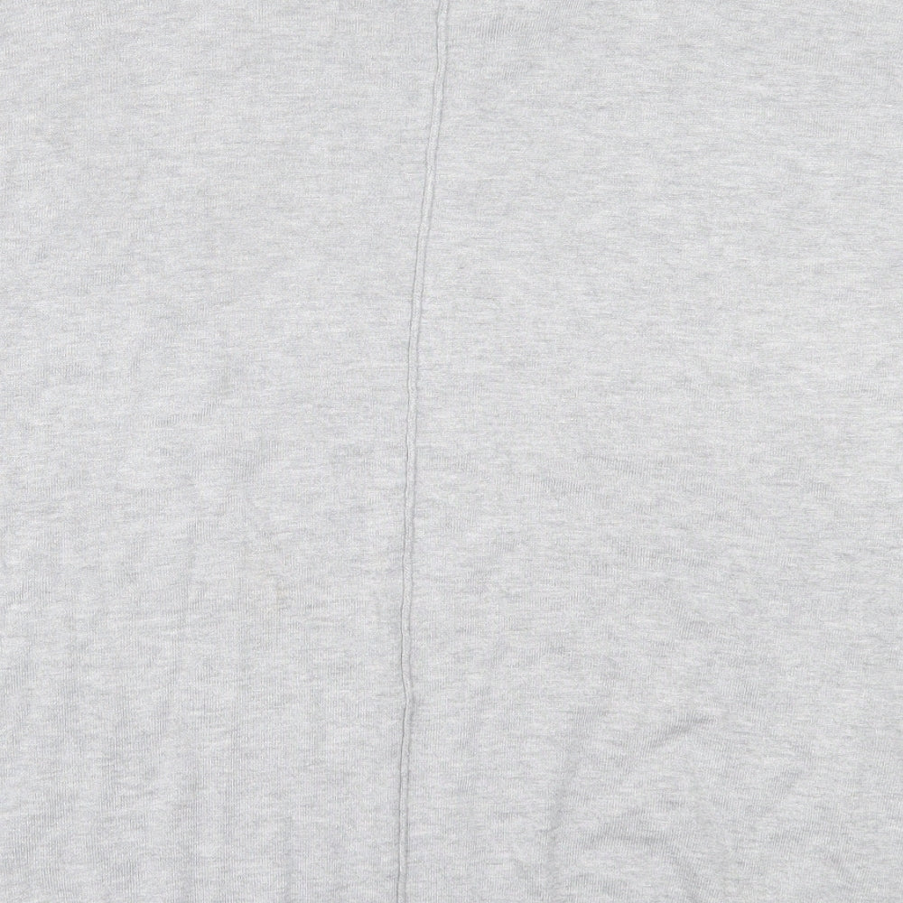 F&F Womens Grey  Viscose Basic T-Shirt Size 10 Crew Neck