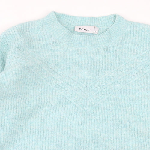 NEXT Womens Blue Crew Neck  Acrylic Pullover Jumper Size 8
