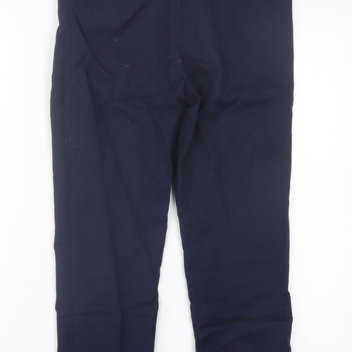 f7f Womens Blue  Polyester Trousers  Size 12 L25 in Regular Hook & Eye