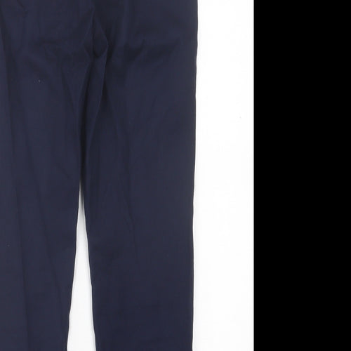 f7f Womens Blue  Polyester Trousers  Size 12 L25 in Regular Hook & Eye
