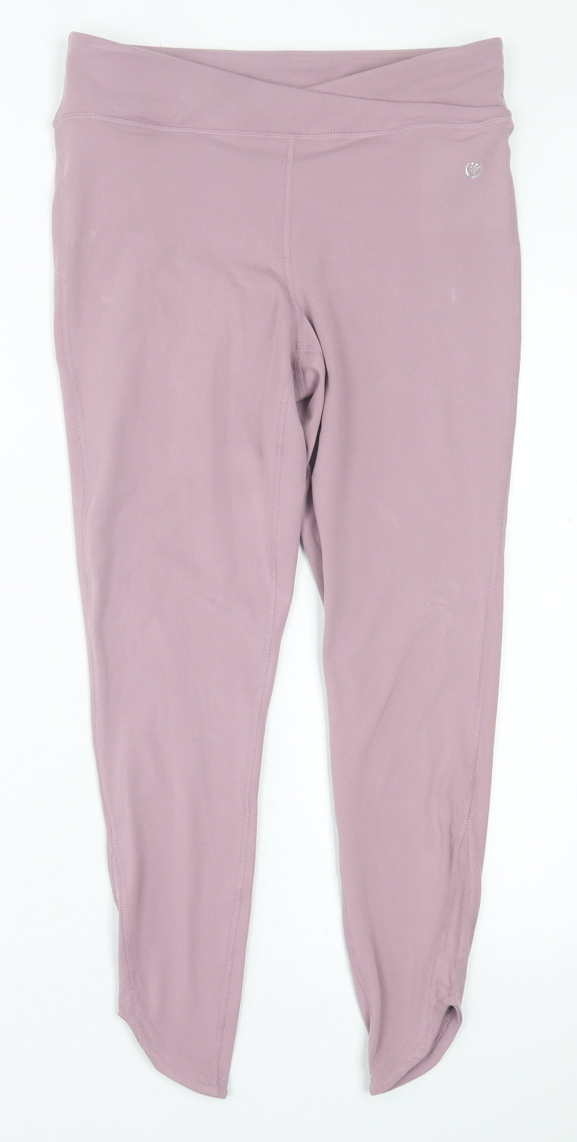 Dunnes Stores Womens Purple  Polyester Cropped Leggings Size M L25 in Regular Pullover