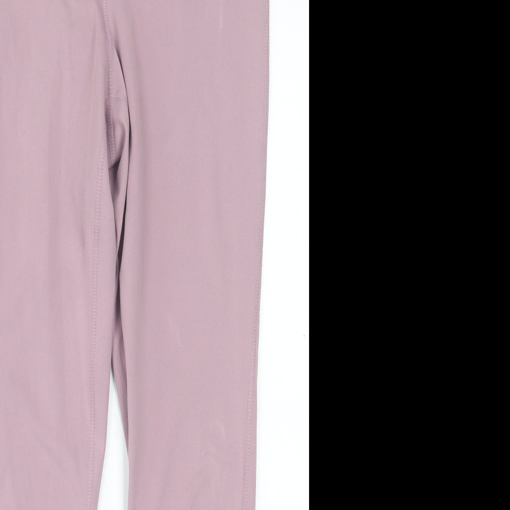 Dunnes Stores Womens Purple  Polyester Cropped Leggings Size M L25 in Regular Pullover